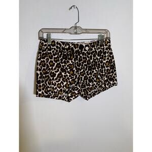 J Crew Leopard womens shorts size 0